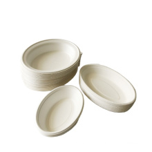 Eco-friendly disposable sugarcane oval bowl 600ml 900ml
